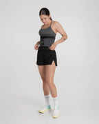 Faja Cinturilla Doble Ajuste Negro Gris Sportfitness